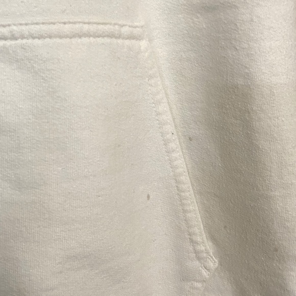 Retro John Galt Brandy Melville White & Ref Flame Sleeves Hoodie OS - Picture 6 of 9